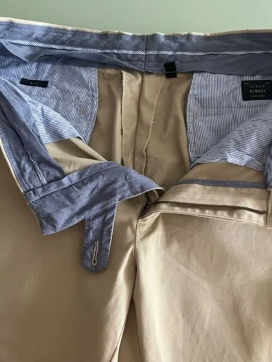 J.Crew Women Pants Bowery Slim-Fit Chino Dress Pants in British Khaki 100% Cotto - Picture 10 of 15